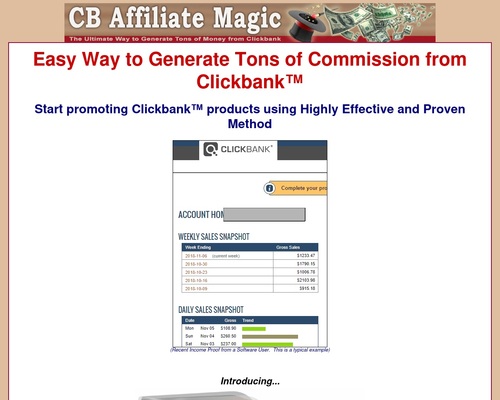 CB Affiliate Magic – Affiliate Marketing Software